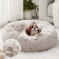 Western Home Faux Fur Dog & Cat Bed, Original Calming Bed for Small Medium Large Pets, anti Anxiety Donut Cuddler round Warm Washable Bed for Indoor Cats(20