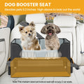 Dog Car Seat for Small Dogs, Elevated Dog Booster Seat Pet Travel Carrier Bed for Car with Adjustable Straps Lookout Pet Car Booster Seat for Small Dogs Cats