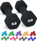 Weights Dumbbells 10 Colors Options Compatible with Set of 2 Neoprene Dumbbells Set,1-15 LB, Anti-Slip, Anti-Roll, Hex Shape