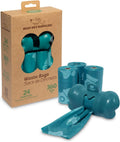 Dog Poop Bags for Waste Refuse Cleanup, Doggy Roll Replacements for Outdoor Puppy Walking and Travel, Leak Proof and Tear Resistant, Thick Plastic - Turquoise, 360 Bags